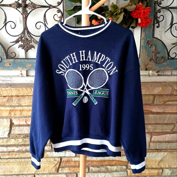 Navy Blue Tennis League Sweater_L/XL - Picture 2 of 6